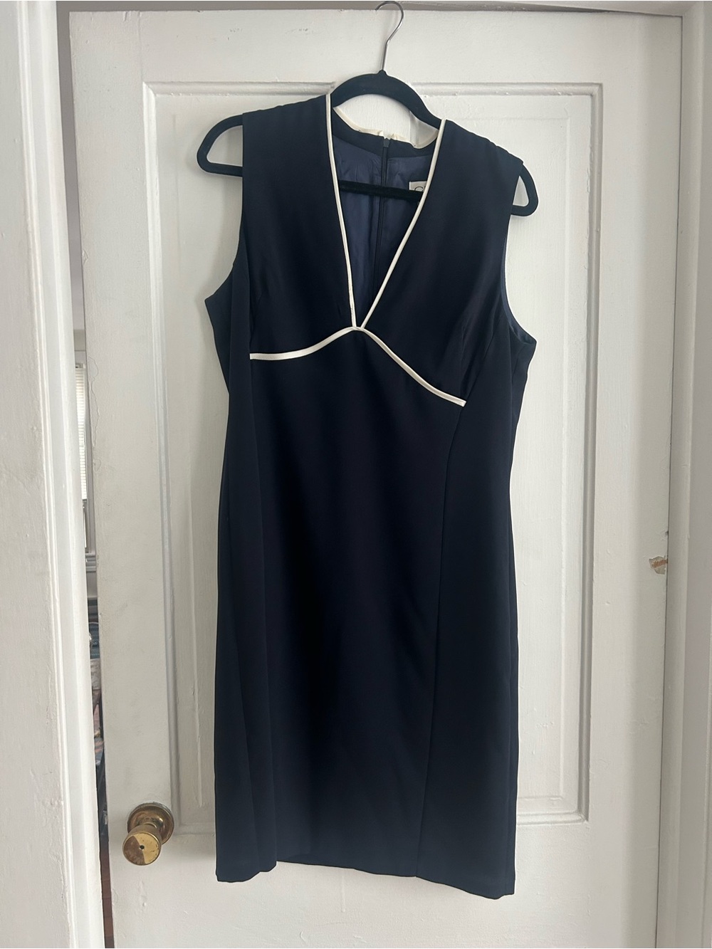 CDC Navy Dress with white piping